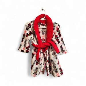 Disney Junior Kids Minnie Mouse Pajama Robe with Belt Size 2T
